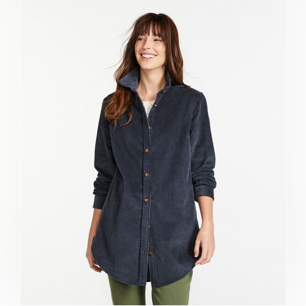 LL Bean Tunic in Navy Corduroy Size Medium
